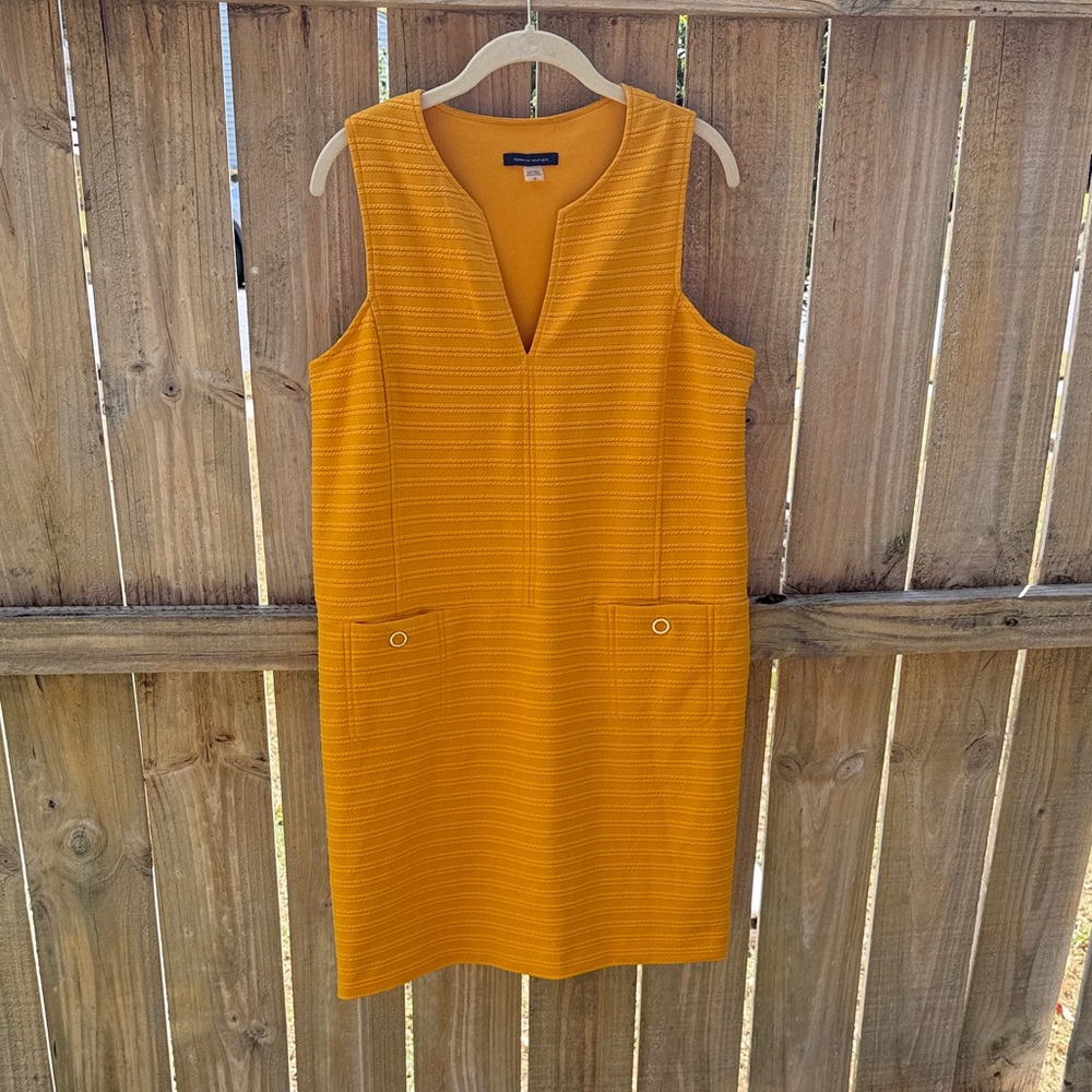 Tommy Hilfiger Mustard Midi Dress